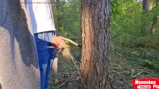 Muscular Latino Daddy Pisses Outdoors Uncut