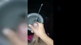 Latino Strokes His Thick Cock to a Messy Finish