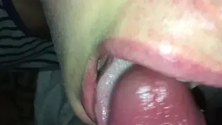 Verified Amateur Takes Cum on Her Lips