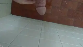 Hairy Guy Jerks Off and Pisses Before a Cumshot