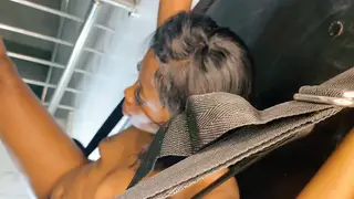 Interracial Threesome Swings Hard on a Sex Swing