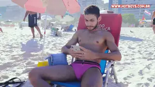 Brazilian Muscle Stud Performs Striptease on Webcam