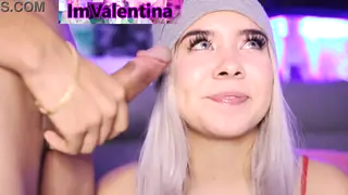 Blonde Latina Swarmed by Multiple Cocks on Cam