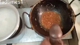 Mature Asian Man Takes BBC Bareback in Kitchen