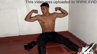 Muscular Latino Twink Gets Handjob Finish at Casting