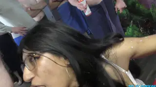 Teen UK Cutie Swallows Loads at First Bukkake Party
