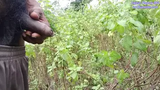 Hairy Indian Hunk Unleashes Golden Stream in Jungle