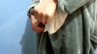 Hairy Latino Twink Pisses in Pajamas POV