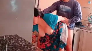 Asian Latina BBW Caught Cheating in Kitchen Bondage Scene