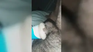 Hairy Latino Fills Fleshlight with Thick Cream