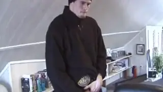 Straight Amateur Shows Off Muscular Solo Stroke