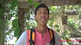 Latino Teen Rides Older Stranger Outdoors for Cash