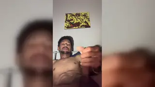 Hairy Latino Bear Strokes Big Cock to Cumshot in POV