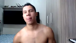 Latino Twink Performs Solo Webcam Show for Brazilian Audience