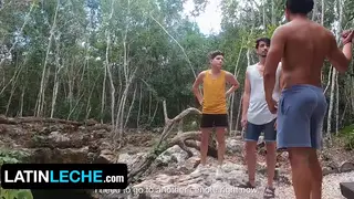 Latino Lovers Share a Steamy Outdoor Blowjob