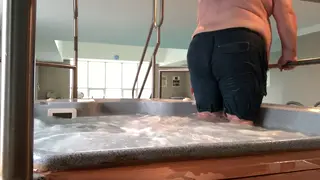 BBW Strokes Outdoors by Pool and Hot Tub