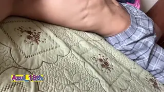 Slender Teen Strokes Himself Before a Bareback Bathroom Fuck
