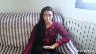 Ebony Teen Rubs Her Clit and Shows Off Her Feet