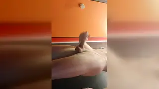 European Mature Man Masturbates in Pool Locker Room