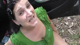 Amateur First-Timer Takes Messy Facial on Camera