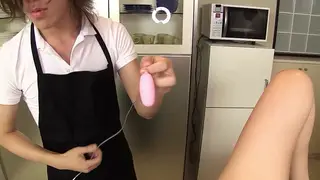 Petite Japanese Teen Cosplay Toy Play and Oral
