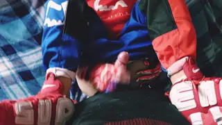 European Biker in Leather Takes Twink Raw With Foot Play