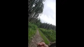 European Teen Jerks Off Outdoors in Rubber Boots