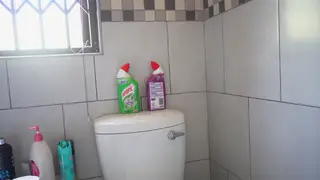 Petite Brunette Struggles to Hold Her Pee