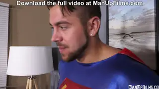 Muscular Cosplay Studs Trade Bareback Thrusts and Handjobs in Costume