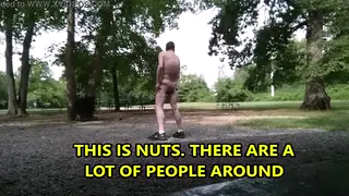 Mature Daddy Caught Jerking Off in a Public Park