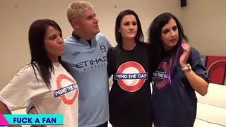 Brunette Trio Takes Turns in Brutal Gangbang Orgy