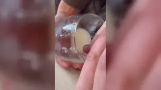 Brunette MILF Drains Heavy Natural Tits in Squirting Flood