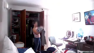 Curvy Latina Maid Teased at Her Desk