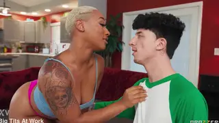 Busty Duo Takes Charge in a Living-Room Threesome