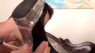 Teen Student in Lingerie Takes a Messy Facial