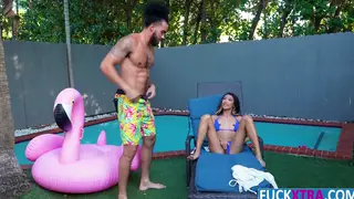 Petite Asian Teen Deepthroats and Rides to a Sticky Facial