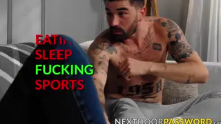 Inked European Twink Takes Bareback Pounding from Stepdad