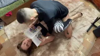 Blonde European Grinds on Her Stepbrother in Yoga Pants