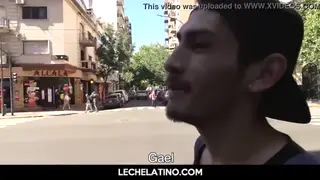 Latino Gives a Blowjob Outdoors for Cash