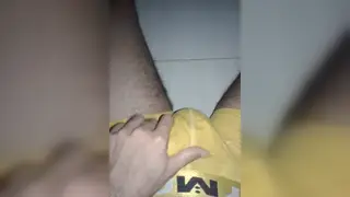 Solo Guy Jerks Off Fast to a Quick Finish