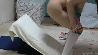 Busty Japanese Cam Girl Teases in Stockings and Uniform