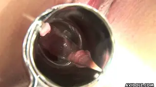 Japanese Teen Explores Toys in Hairy Threesome