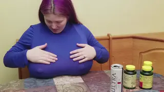 Voluptuous MILF Shows Off Her Massive Expanded Breasts