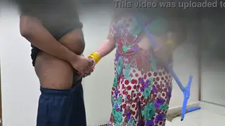 Indian Maid Serves Landlord in Uniform Encounter