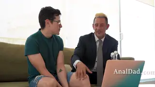 Stepdad Initiates Bareback First Time with Stepson