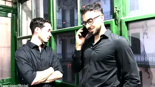 Brunette Agent Takes Double Penetration at the Office Desk