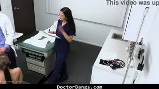 Curvy Nurse and Doctor Team Up on a Nervous Patient