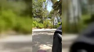 Hairy European Bear Caught Jerking Off Naked in Public Park