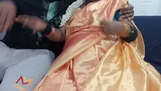 Indian Wife Chokes on Stepbrother Cock During Handjob