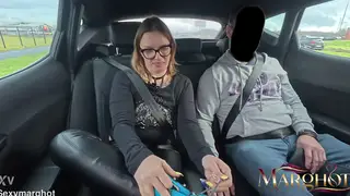 Curvy Wife Takes Anal While Husband Watches Nearby in the Backseat